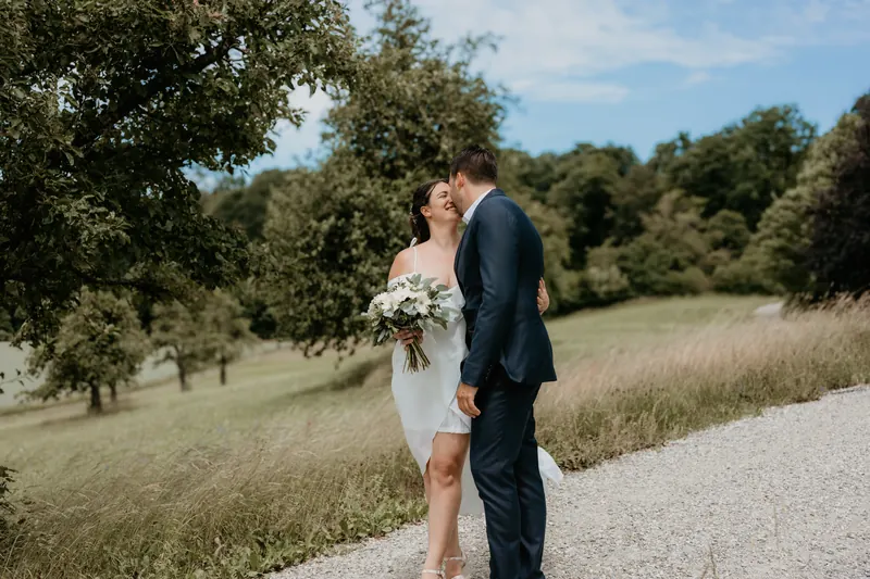 Hochzeitsfotografie bei Sonnenuntergang