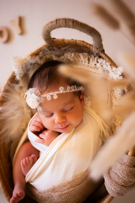 Zarte Newborn-Details im Nahaufnahme